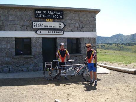 Daniel et Jean-Marc au col de Pailhères (2001 m)